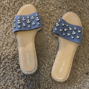 Nine West Blue Studded Sandals